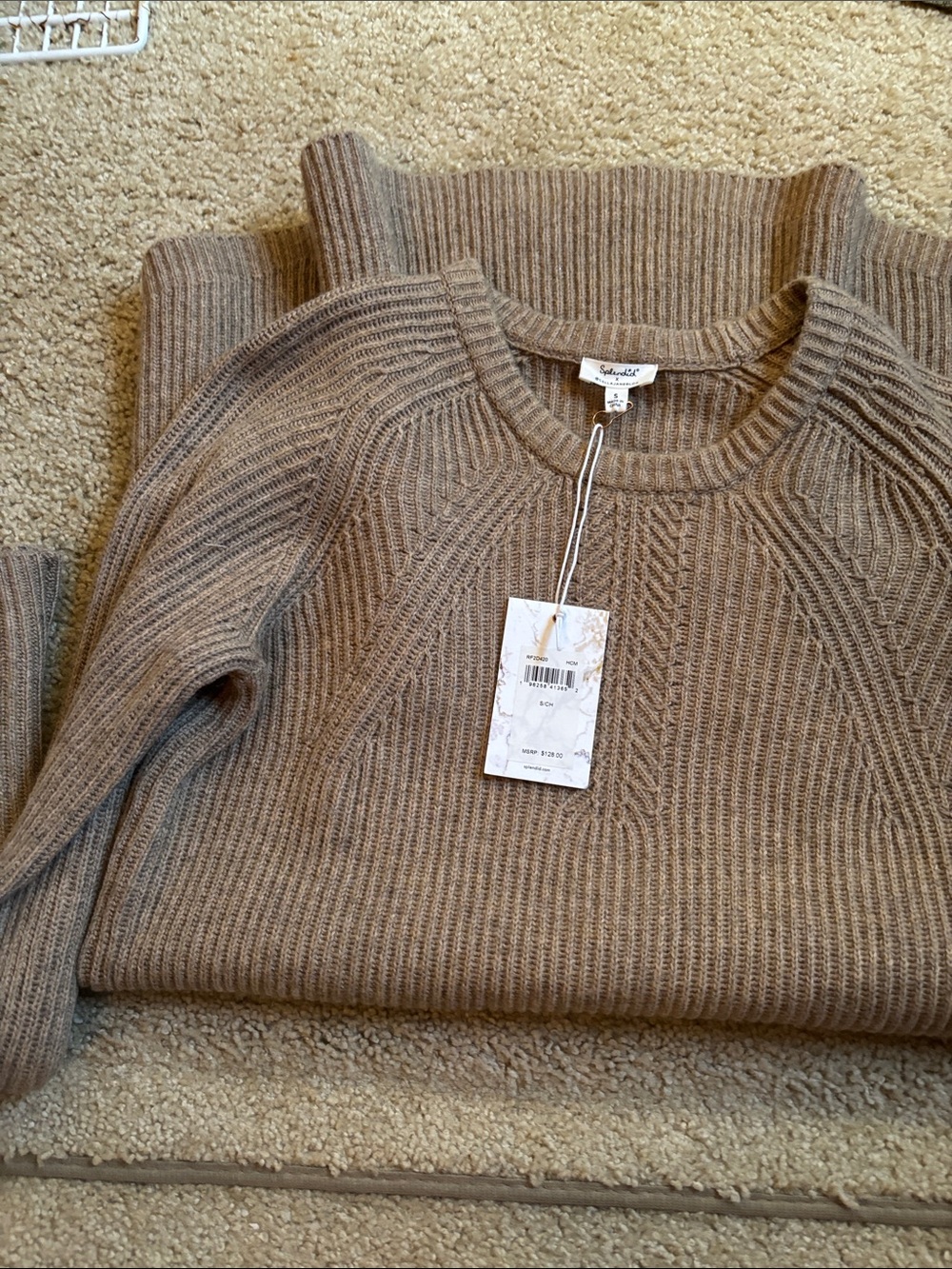 Sovereign Code Women's Crewneck Ribbed Sweater — Taupe